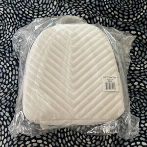 Steve Madden BJOSIE Backpack white chevron NWT